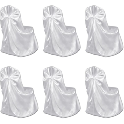 Coprisedia Bianca per Feste di nozze 6 pezzi - Bianco precio