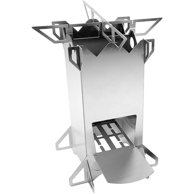 Asupermall - stufa a razzo in acciaio inox portatile