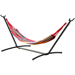 Amaca da Giardino Autoportante in Acciaio e Cotone Multicolor - Outsunny en oferta
