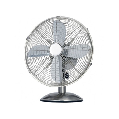 Tradeshop - VENTILATORE DA TAVOLO 3 PALE DIAMETRO 40 CM 3 VELOCITA' BASE TONDA GRIGLIA RAGGI