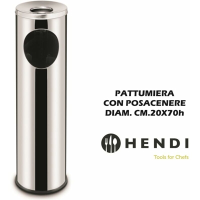 BIDONE CON POSACENERE DIAM. CM.20X70h
