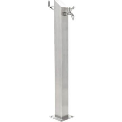 YOUTHUP Fontanella a Colonna in Acciaio Inossidabile Quadrata 95 cm - Argento