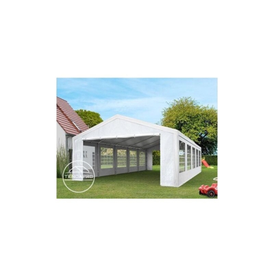 Tendone per Feste Gazebo 4x8 m bianco PE 180g/m² Impermeabile Protezione UV Tenda Giardino Sagre Eventi Mercati Esterno