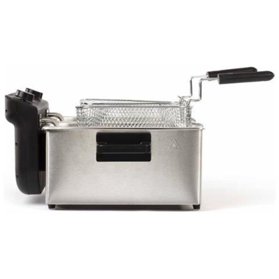 Doc217 Friggitrice Doppia 2 X 3 L In Acciaio 3300w - Nero + Grigio