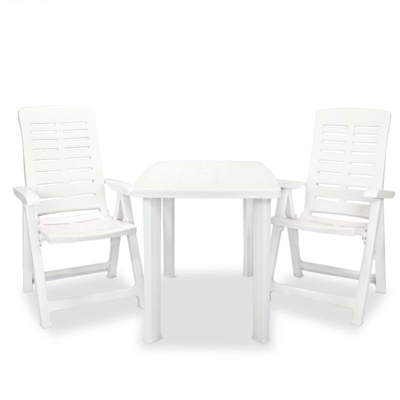 Set da Bistrot 3 pz in Plastica Bianco - Bianco - Youthup