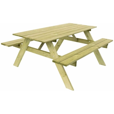 Tavolo Picnic in Legno Trattato Essential 165x154x75 cm 20/25 mm 6/8 persone - Gardiun