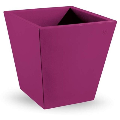 Vaso quadrato in resina 'Single' 45 cm. Bianco