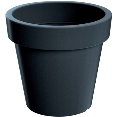 Vaso Lofly in plastica Grigio antracite 39 (lunghezza) x 39 (larghezza) x 36,1 (altezza) cm