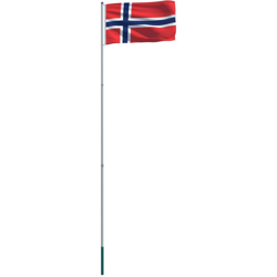 Bandiera con Pennone in Alluminio 6 m della Norvegia - Vidaxl precio
