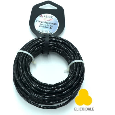 D. 3,5 Mm X 12 Mt Elicoidale Filo Decespugliatore Silenziato Testina Giardino