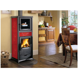 Stufa a legna nordica rossella plus con forno 8 kw 229 m�� bordeaux - Nordica en oferta
