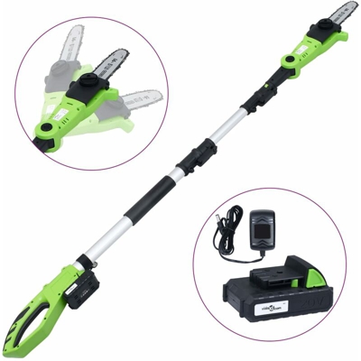 vidaXL Potatore Telescopico Cordless con Batteria 20V 1500 mAh Li-ion
