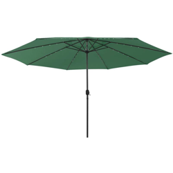Ombrellone da Esterni con LED e Palo in Metallo 400 cm Verde - Verde - Vidaxl precio