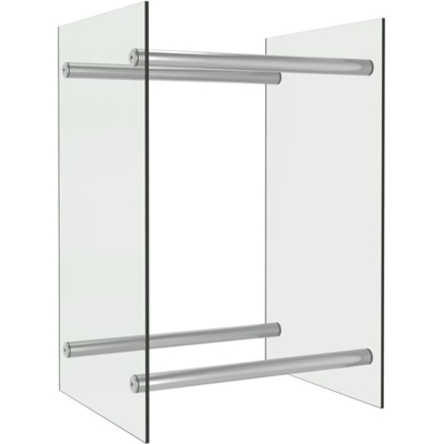 Porta Legna Trasparente 40x35x60 cm in Vetro - Trasparente - Vidaxl