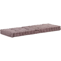 vidaXL Cuscino per Pallet e Pavimento in Cotone 120x40x7 cm Talpa - Marrone en oferta