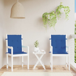 vidaXL Cuscini per Sedie da Giardino 2 pz Blu Reale 100x50x4 cm - Blu características