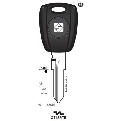 CHIAVI TRANSP.VUOTA GT15RTE GR.96 - Silca