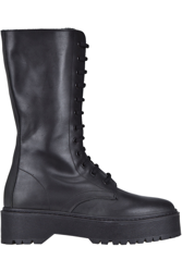 Leather combat boots en oferta