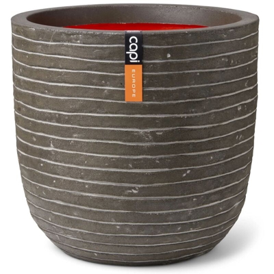 Vaso Nature Row Rotondo 54x52 cm Verde Oliva - Verde - Capi