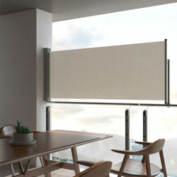 Tenda da Sole Laterale Retrattile 100 x 300 cm Crema características