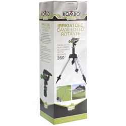 Irrigatore cavallotto a settore con getto rotante . Stuttura in acciaio características