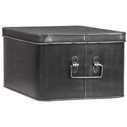 LABEL51 Scatola Portaoggetti Media 35x27x18 cm XL Nero Anticato en oferta