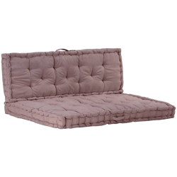 YOUTHUP Cuscini per Pallet e Pavimento 2 pz in Cotone Grigio Talpa - Marrone precio