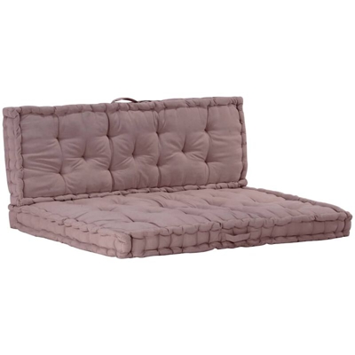 YOUTHUP Cuscini per Pallet e Pavimento 2 pz in Cotone Grigio Talpa - Marrone