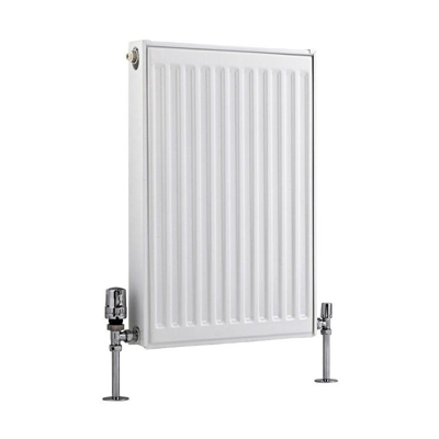 Hudson Reed Eco Radiatore Termoarredo a Piastra Type 11 - Termosifone Convettore Bianco - 446W - 600 x 400mm - Riscaldamento ad Acqua Calda