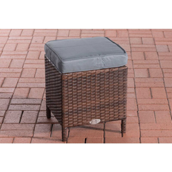 Sgabello da giardino in polyrattan VILATO Marrone mélange Grigio ferro características