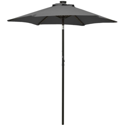 Ombrellone con LED Antracite 200x211 cm in Alluminio - Antracite - Vidaxl precio