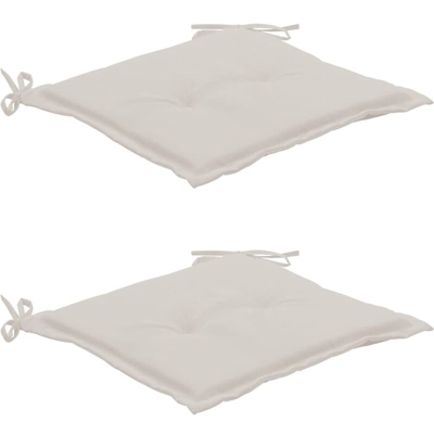 Asupermall - Cuscini per Panca da Giardino 2 pz Crema 50x50x4 cm
