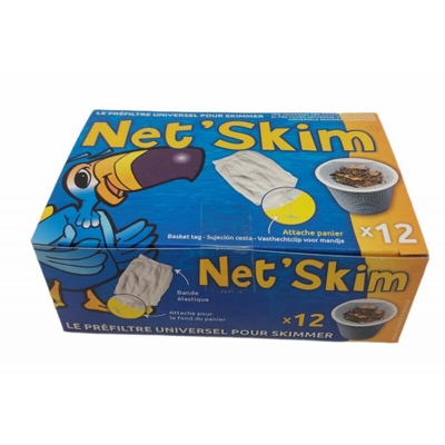 una scatola di pre-filtro monouso per skimmer NET SKIM - scatola da 12 pezzi.