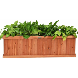 Fioriera in legno, Vaso per Piante, Fioriera Rettangolare, Ideale per Balcone Cortile Giardino, 102 x 31 x 30 cm, Marrone características