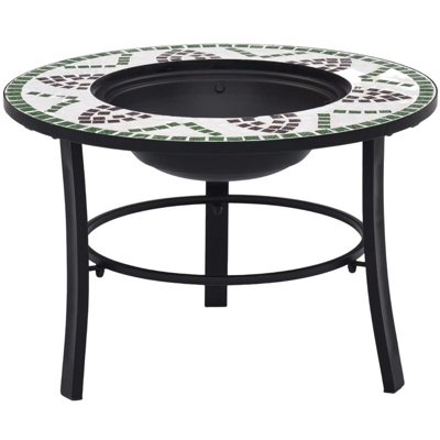 YOUTHUP Braciere con Mosaico Verde 68 cm in Ceramica - Verde