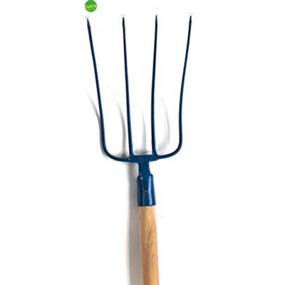 Forca in acciaio 4 denti per stalla manicata