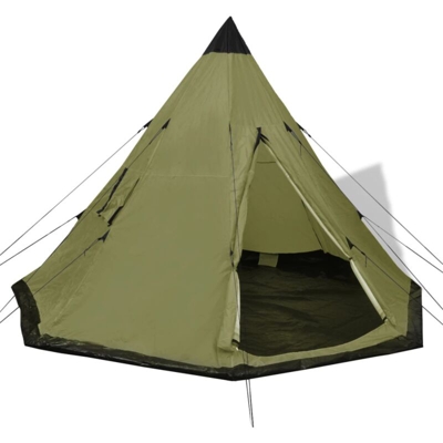 Tenda per 4 Persone Verde - Verde - Vidaxl