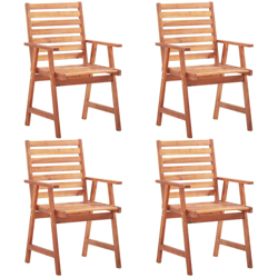 Sedie da Pranzo da Esterni 4 pz in Legno Massello di Acacia precio