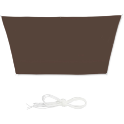 Tenda a Vela Trapezoidale, Idrorepellente, Anti UV, Corde di Supporto, Terrazza, Giardino, 3x4x2x2 m, Marrone en oferta