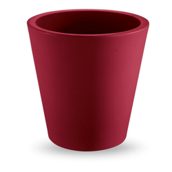 Vaso rotondo in resina 'Single' 35 cm. Rosso Oriente en oferta