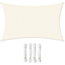 Songmics - 3.5 x 5m Tenda Parasole Vela Ombreggiante in HDPE Protezione Solare Protezione dai Raggi UV Respirante Permeabile Utilizzabile per precio