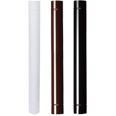 Tubo Smaltato Nero Opaco Diam.Cm 10 X Cm 100 Lungo Per Stufa Legna Ferr 291705