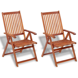 YOUTHUP Sedie da Giardino Pieghevoli 2 pz in Massello d'Acacia Marrone - Marrone precio