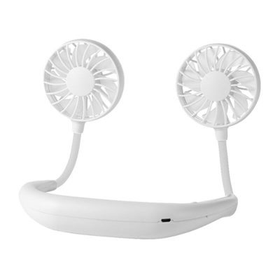 ZY-A1 Ventilatore a collo sospeso pigro senza luce, 3 velocita del vento (bianco)