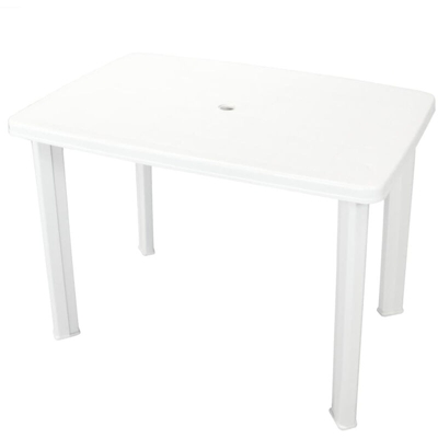 Asupermall - Tavolo da Giardino Bianco 101x68x72 cm in Plastica