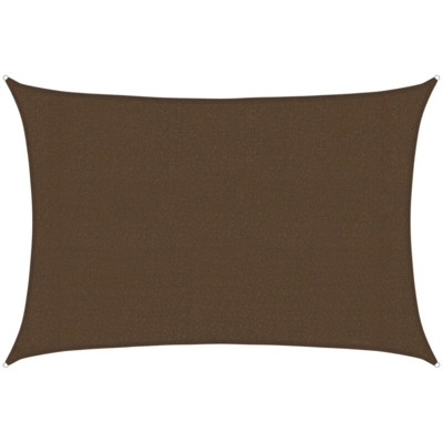 vidaXL Vela Parasole 160 g/m² Marrone 3x4,5 m in HDPE - Marrone