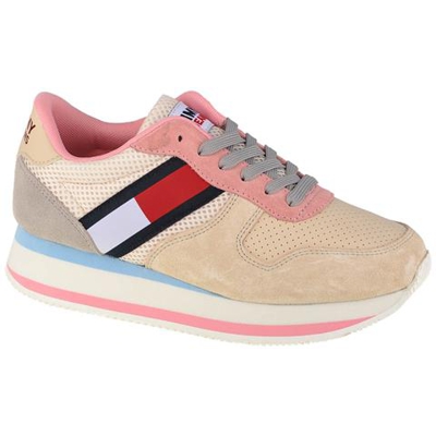 Jeans Wm Flatform Runner, Donna, Beige, Sneakers, Numero: 40 Eu