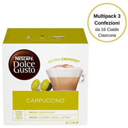 Nescafe' dolce gusto cappuccino caffe' in capsule multipack da 3 confezioni da 16 capsule ciascuna en oferta