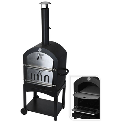 Barbecue in carbonio con forno in pietra EDM 73827