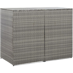 Copribidone Doppio Spazzatura Antracite 153x78x120cm Polyrattan - Antracite - Youthup características